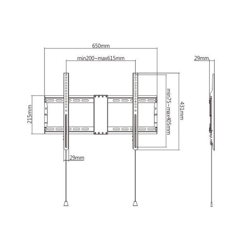 8716309126151TV SET ACC WALL MOUNT 37-80" GEMBIRD