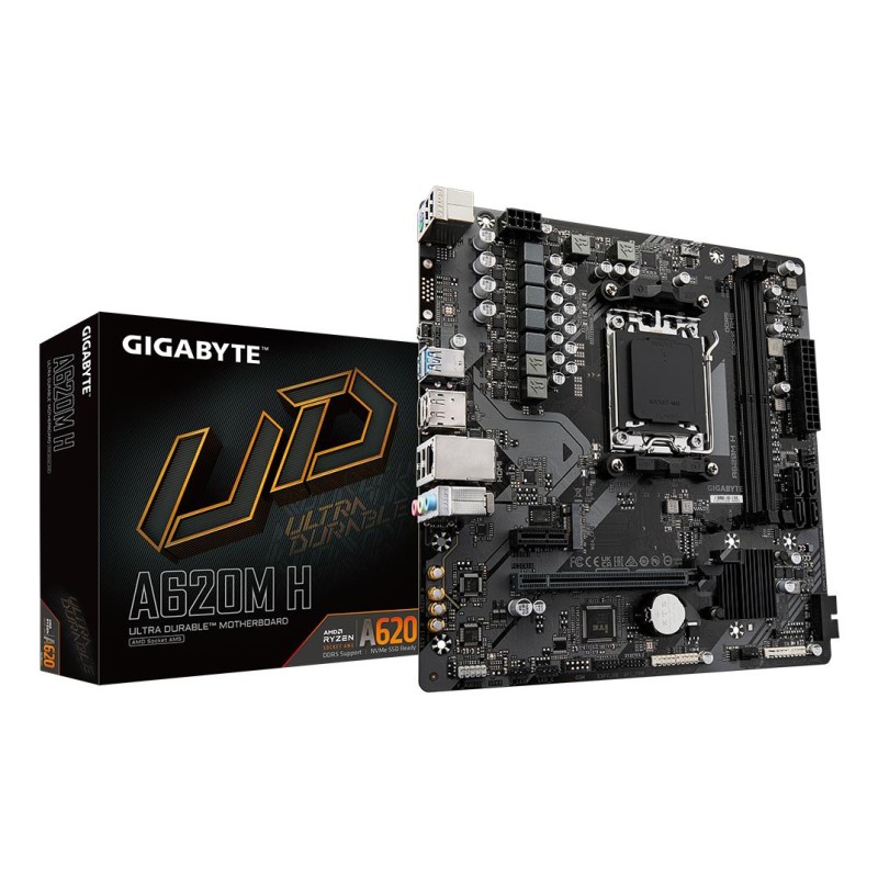 4719331855512Mainboard GIGABYTE AMD A620A SAM5 Micro-ATX Memory DDR5 Memory slots 2 A620MH2.2