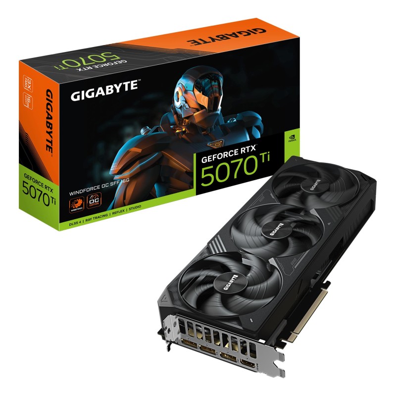 4719331355579Graphics Card GIGABYTE NVIDIA GeForce RTX 5070 Ti 16 GB GDDR7 256 bit PCIE 5.0 16x Triple slot Fansink GV-N507TWF3OC-16GD1.0