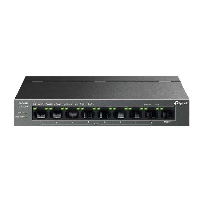 4895252504620Сетевой коммутатор TP-LINK LS109P PoE+ ports 8 LS109P
