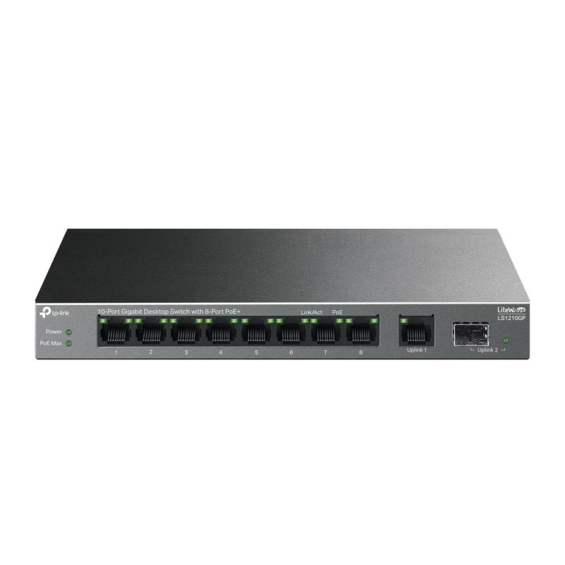 4895252504569Võrgulüliti TP-LINK LS1210GP PoE+ ports 8 LS1210GP
