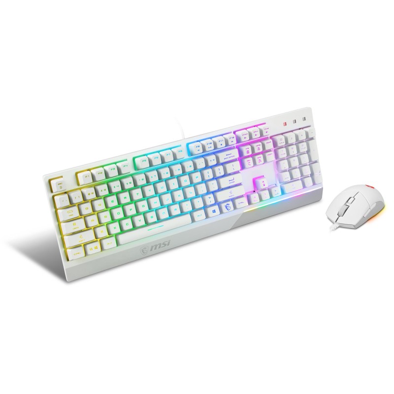 4719072813895KEYBOARD +MOUSE VIGOR GK30 COMBO WHITE US MSI