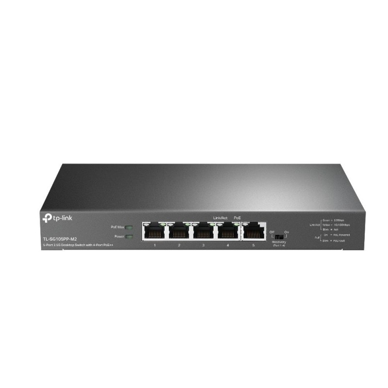 4895252501131Switch TP-LINK TL-SG105PP-M2 Desktop pedestal 5x2.5GbE TL-SG105PP-M2