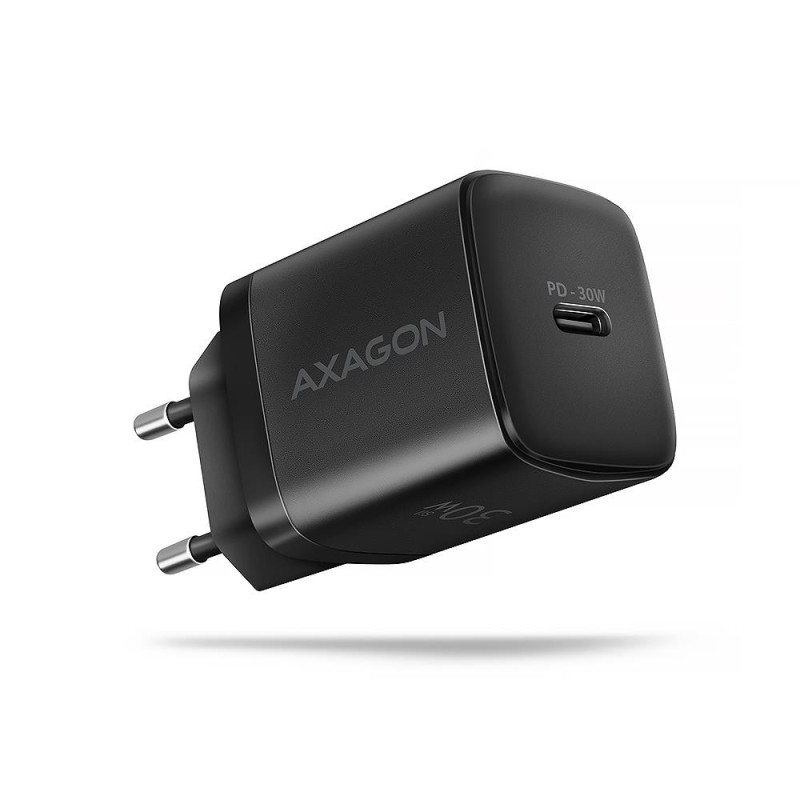 8595247908315MOBILE CHARGER WALL USB-C 30W 1PORT BLACK ACU-PD30 AXAGON