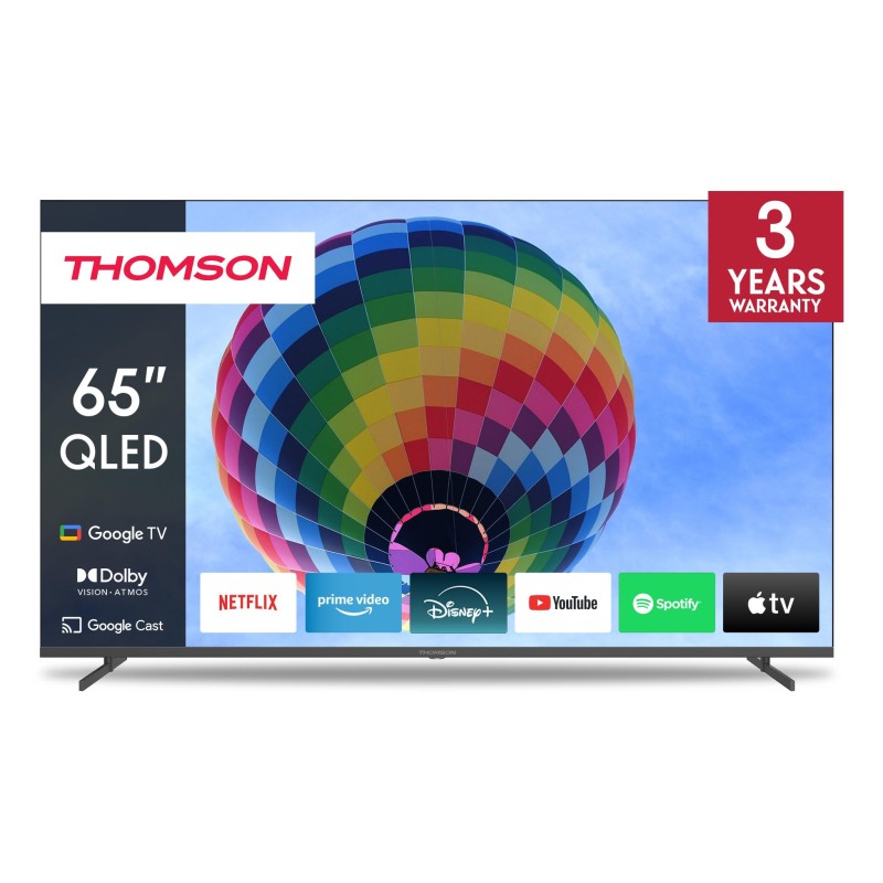 9120106662894TV Set THOMSON 65" 4K Smart QLED 3840x2160 Wireless LAN Bluetooth Google TV Dark Grey 65QG4S14