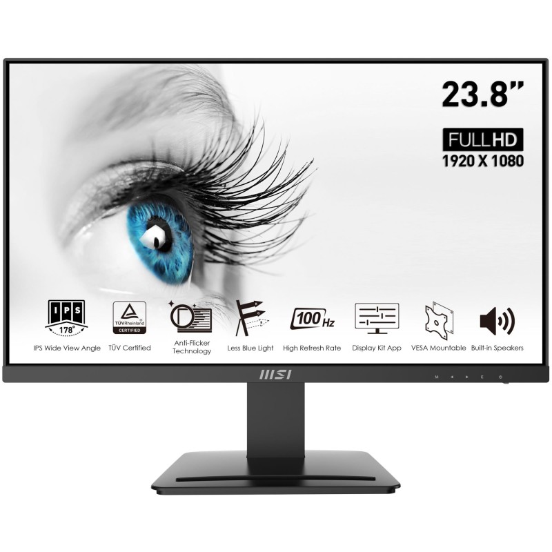 4711377035279LCD Monitor MSI PRO MP243X 23.8" Business Matte Panel IPS 1920x1080 16:9 100Hz 4 ms Kõlars PROMP243X