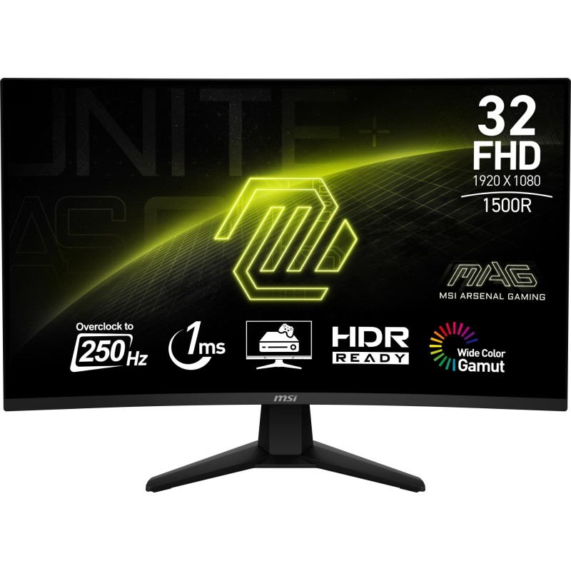 4711377195362LCD Monitor MSI 31.5 " 1920 x 1080 pixels Full HD Native aspect ratio 16:9 Curved MAG32C6X