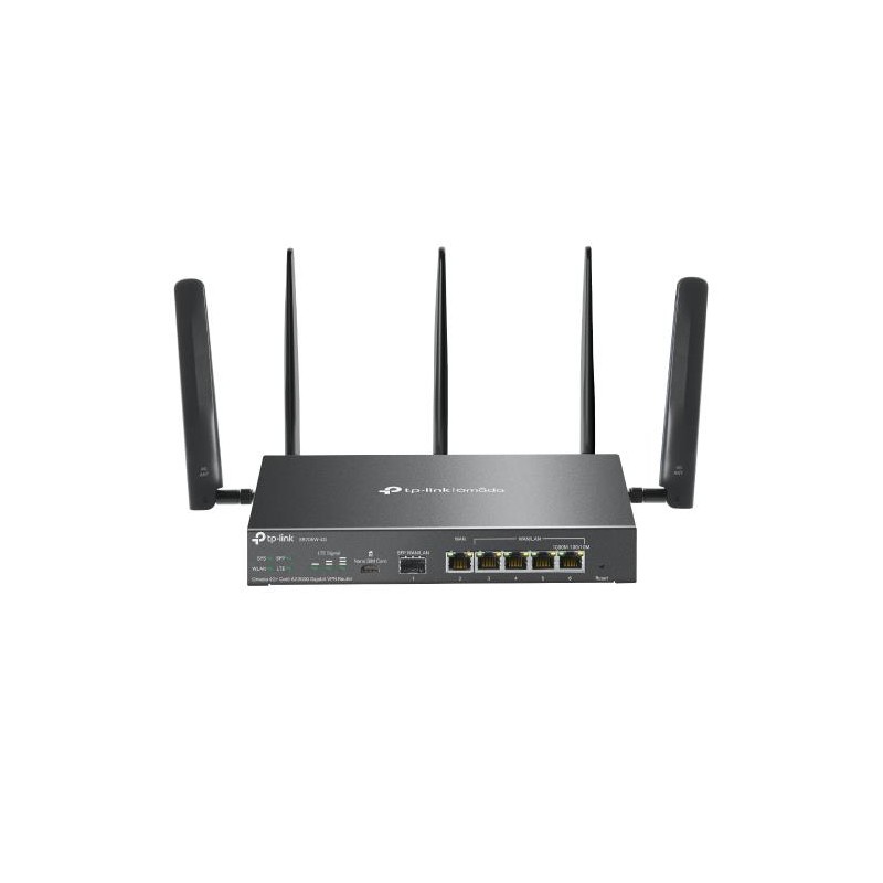 4895252500714Wireless Router TP-LINK Omada 4G+ Cat6 AX3000 Gigabit VPN Router Wi-Fi 6 (802.11ax) Data speed 2402 Mbit s Ethernet WAN Yes SIM 