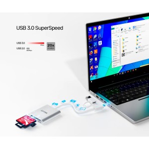 CF EXPRESS   SD   MICRO SD MEMORY CARD READER Y-9313D UNITEK