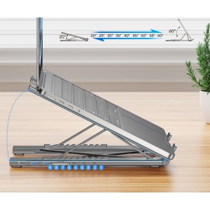 FOLDING LAPTOP STAND D1137AGY01 WITH HUB AND SD CARD READER UNITEK