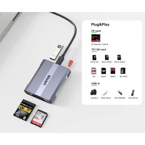 CF EXPRESS   SD   MICRO SD MEMORY CARD READER R1022C01 UNITEK