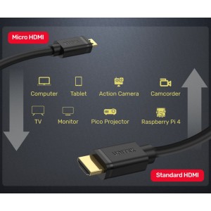 HDMI   MICRO HDMI ADAPTER Y-C182 2 m 4K UHD UNITEK