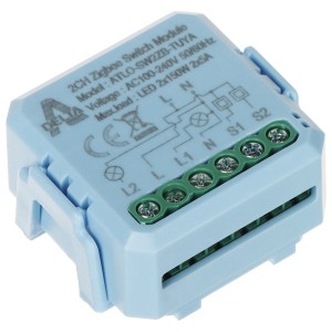DUAL SMART CONTROLLER FOR ROLLER SHUTTERS ATLO-CW2-TUYA Wi-Fi, Tuya Smart