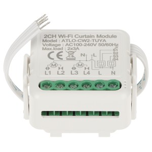 DUAL SMART CONTROLLER FOR ROLLER SHUTTERS ATLO-CW2-TUYA Wi-Fi, Tuya Smart