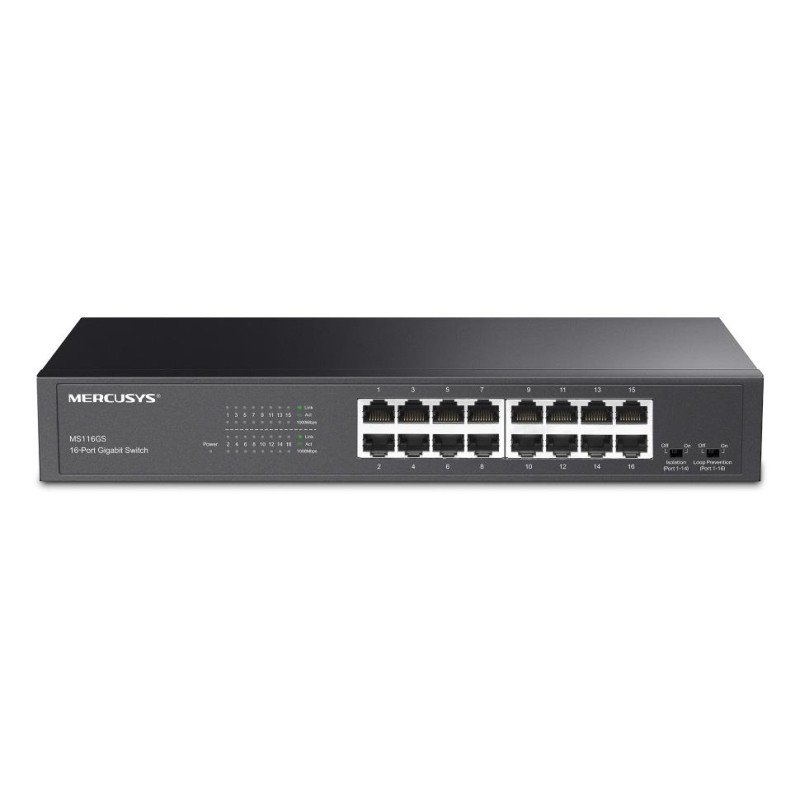 6957939002343Võrgulüliti MERCUSYS MS116GS 16x10Base-T   100Base-TX   1000Base-T MS116GS