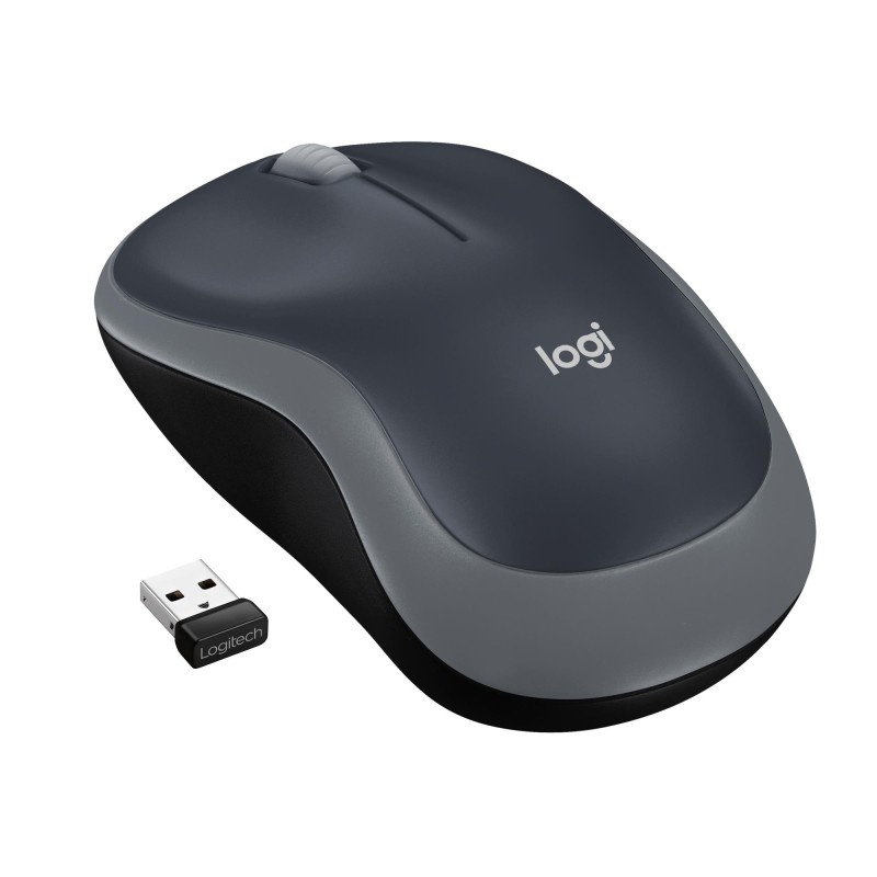 5099206027275MOUSE USB OPTICAL WRL M185 SWIFT GREY 910-002235 LOGITECH
