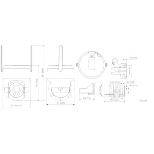 Kiire IP-kuppelkaamera Dahua P3AS-PV 3Mpx 4mm Wi-Fi 6