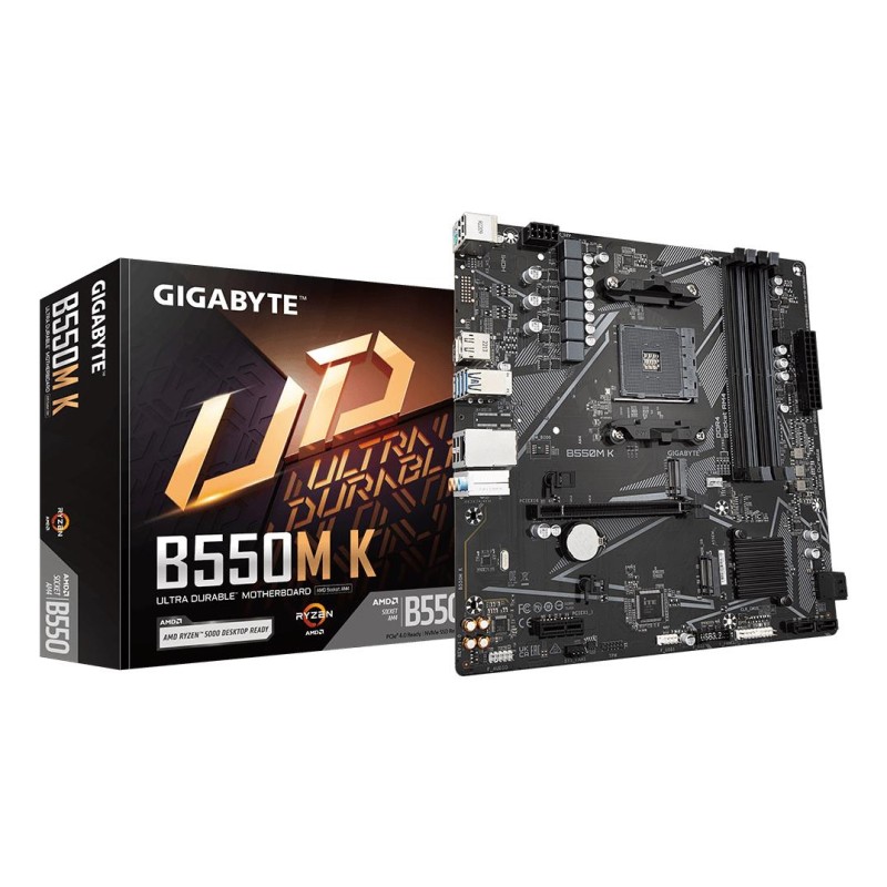 4719331852764Mainboard GIGABYTE AMD B550 SAM4 Micro-ATX Memory DDR4 Memory slots 4 1xPCI-Express 3.0 1x 1xPCI-Express 4.0 16x 2xM.2 1xHDMI 1x
