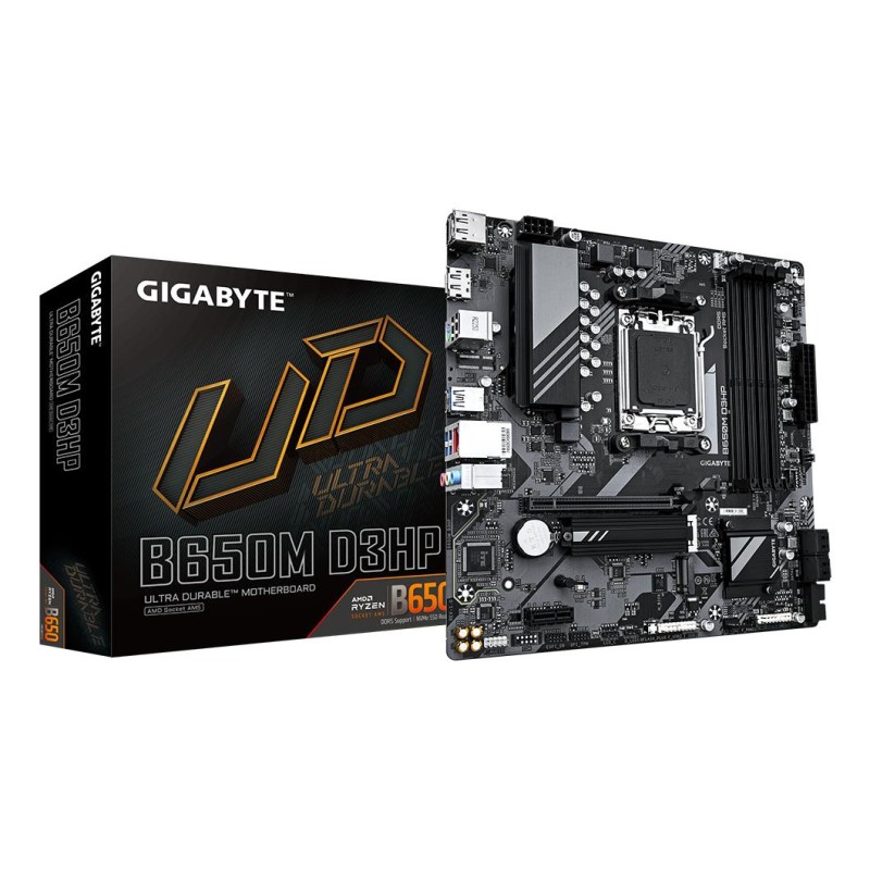 4719331857851Материнская плата GIGABYTE AMD B650 SAM5 Micro-ATX Memory DDR5 Memory slots 4 B650MD3HP1.3