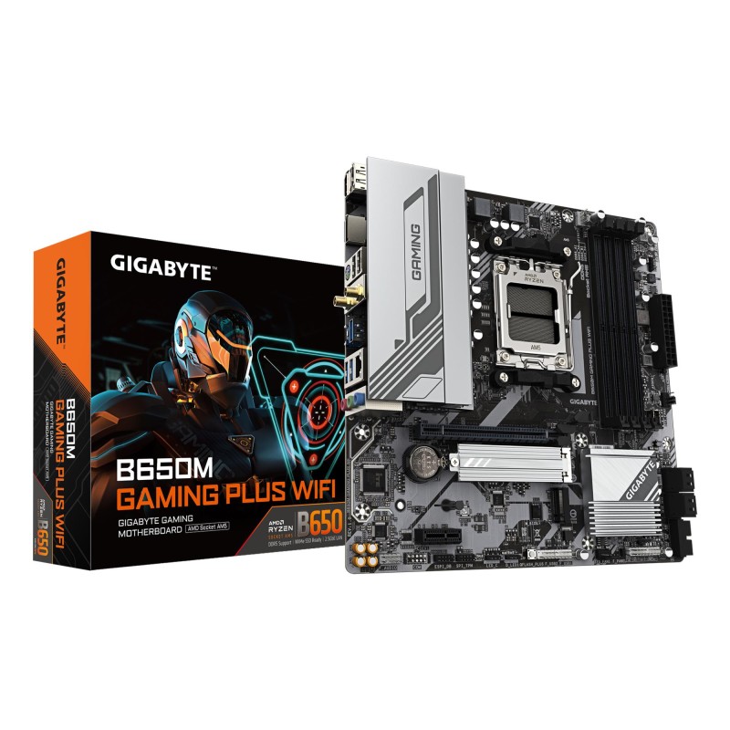 4719331862213Mainboard GIGABYTE AMD B650 SAM5 Micro-ATX Memory DDR5 Memory slots 4 B650MGAMINGPLUSWF1.3