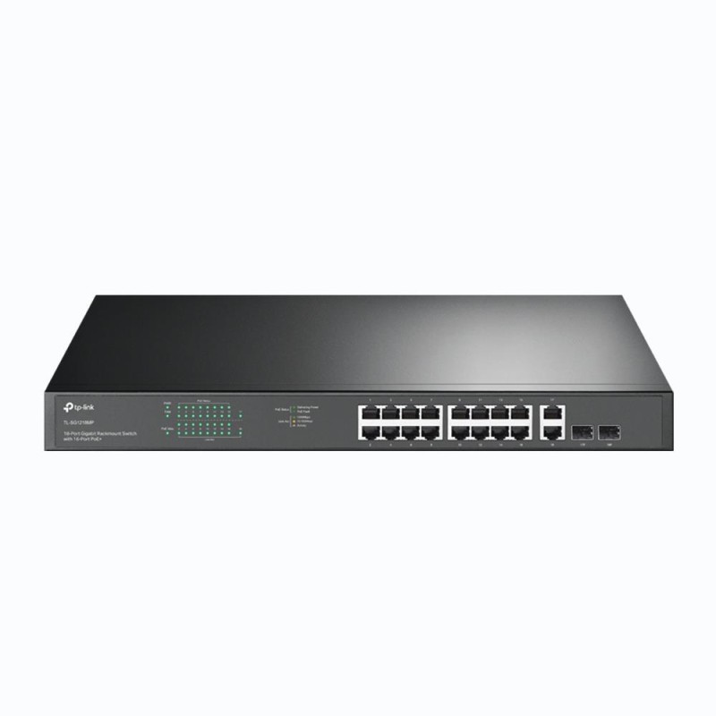 6935364072155Verkkokytkin TP-LINK TL-SG1218MP Desktop pedestal Rack 16x10Base-T   100Base-TX   1000Base-T PoE+ ports 16 250 Watts TL-SG1218MP