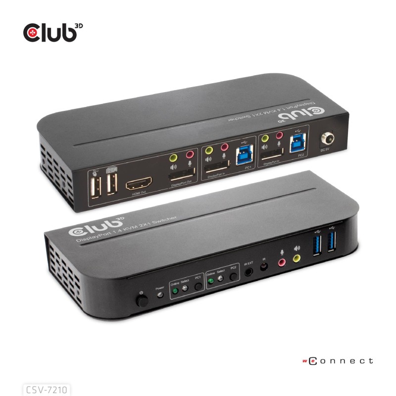 8719214472238KVM lüliti Club3D CSV-7210 DP/HDMI