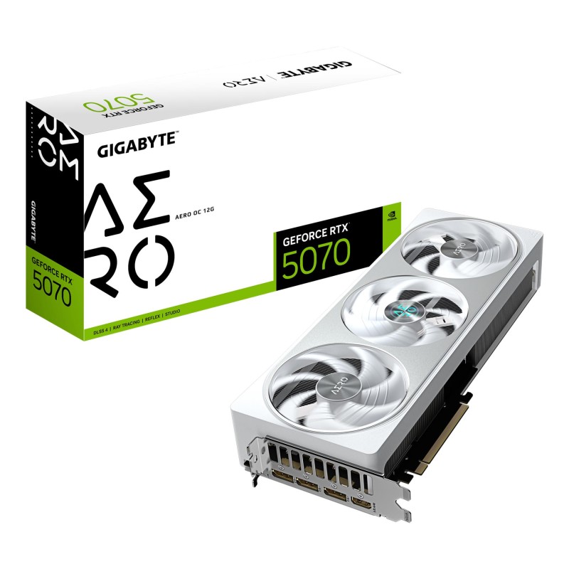 4719331355852Graphics Card GIGABYTE NVIDIA GeForce RTX 5070 12 GB GDDR7 192 bit PCIE 5.0 16x GPU 2625 MHz Triple slot Fansink 1xHDMI 3xDispla