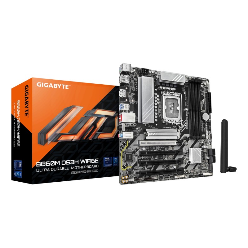 4719331866815Mainboard GIGABYTE Intel B860 Express LGA1851 Micro-ATX Memory DDR5 Memory slots 4 4xPCI-Express 4.0 16x 1xPCI-Express 5.0 16x 2