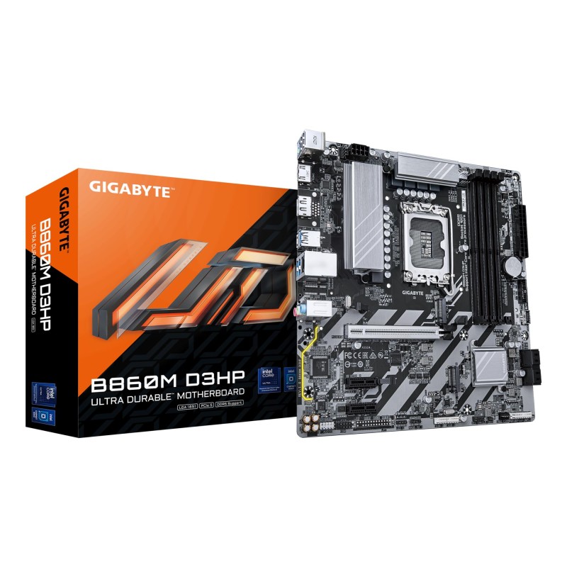 4719331866860Mainboard GIGABYTE Intel B860 Express LGA1851 Micro-ATX Memory DDR5 Memory slots 4 2xPCI-Express 1x 1xPCI-Express 16x 2xM.2 1xHD