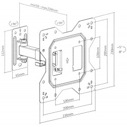 TV OR MONITOR MOUNT BRATECK-LPA68-221