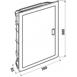 FLUSH-MOUNTING DISTRIBUTION CABINET 36-MODULAR LE-602433 RWN LEGRAND