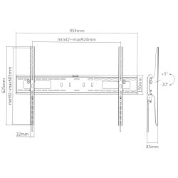 TV OR MONITOR MOUNT BRATECK-LP42-69T