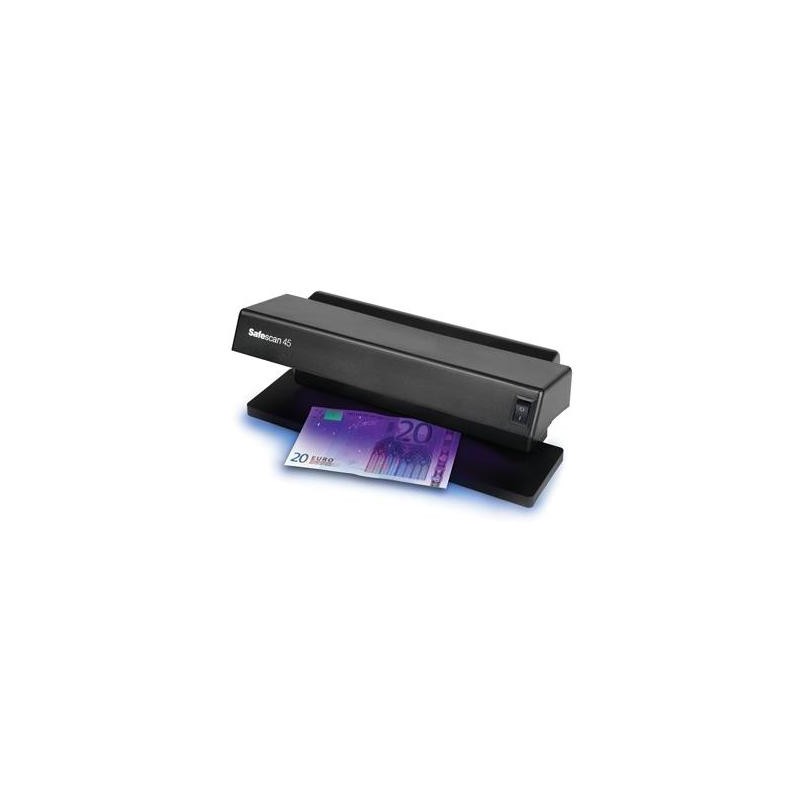 SAFESCAN 45 UV Counterfeit detector Black Suitable for Banknotes, ID documents Number of detection points 1 SAFESCAN 45 UV Counterfeit detector Black Suitable for Banknotes, ID documents Number of detection points 1