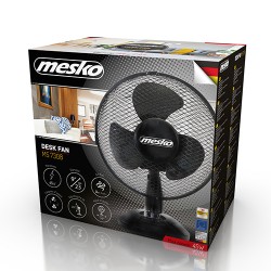 Mesko Fan MS 7308 Table Fan Number of speeds 2 30 W Oscillation Diameter 23 cm Black