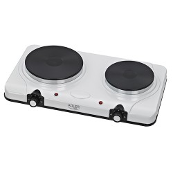Adler Free standing table hob AD 6504 Number of burners/cooking zones 2 White Electric