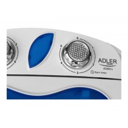 Adler Washing machine AD 8051 Energy efficiency class Top loading Washing capacity 3 kg Unspecified RPM Depth 37 cm Width 38 cm 
