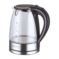 Camry Kettle CR 1239 Electric 2000 W 1.7 L Glass 360 rotational base Black