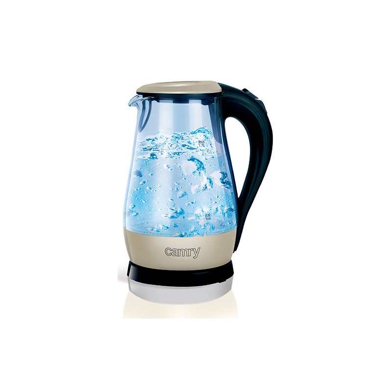 Camry CR 1251 Standard kettle 2000 W 1.7 L Glass 360 rotational base Glass/Black