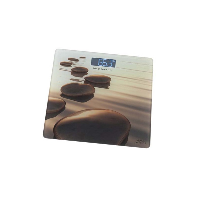 Gallet Personal scale Pierres beiges GALPEP951 Maximum weight (capacity) 150 kg Accuracy 100 g Photo with motive