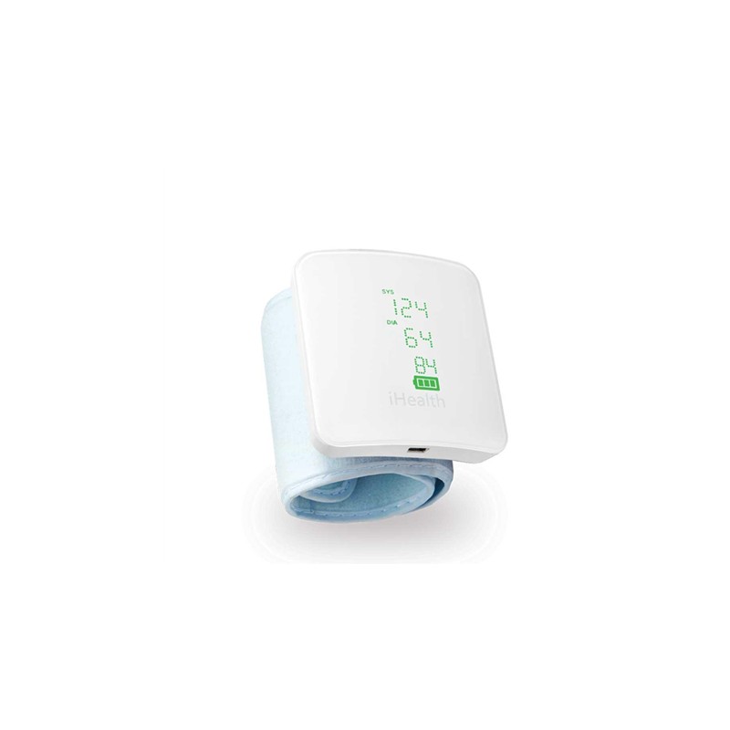 iHealth Wrist Blood Pressure Monitor BP7S Weight 105 g White Wireless Blood pressure readings are stored on the secure, free, HI