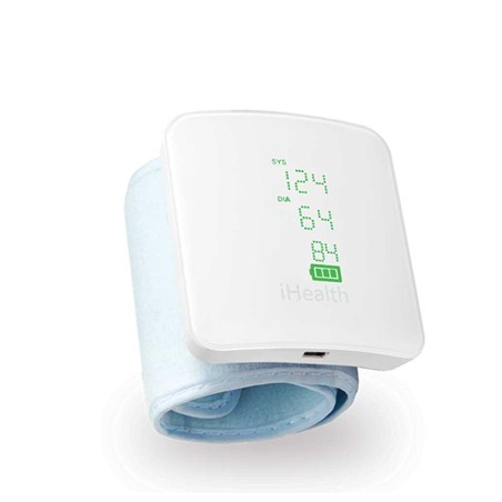 iHealth Wrist Blood Pressure Monitor BP7S Weight 105 g White Wireless Blood pressure readings are stored on the secure, free, HI