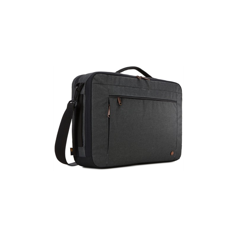 Case Logic Era Hybrid Briefcase Fits up to size 15.6 " Messenger - Briefcase/Backpack Obsidian Shoulder strap