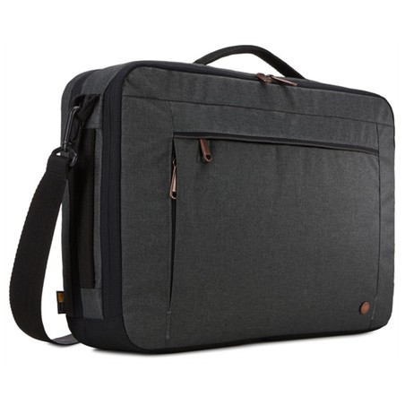 Case Logic Era Hybrid Briefcase Fits up to size 15.6 " Messenger - Briefcase/Backpack Obsidian Shoulder strap