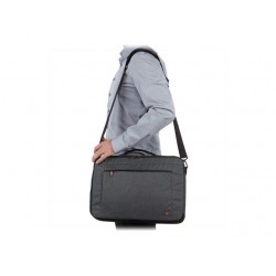 Case Logic Era Hybrid Briefcase Fits up to size 15.6 " Messenger - Briefcase/Backpack Obsidian Shoulder strap