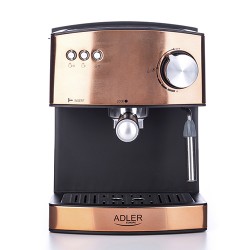 Adler Espresso coffee machine AD 4404cr Pump pressure 15 bar Built-in milk frother Semi-automatic 850 W Cooper/ black
