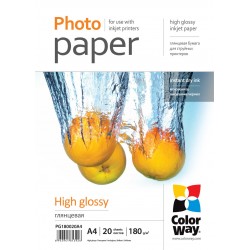 ColorWay Photo Paper 20 pcs. PG180020A4 Glossy White A4 180 g/m 
