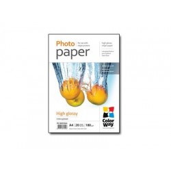 ColorWay Photo Paper 20 pcs. PG180020A4 Glossy White A4 180 g/m 