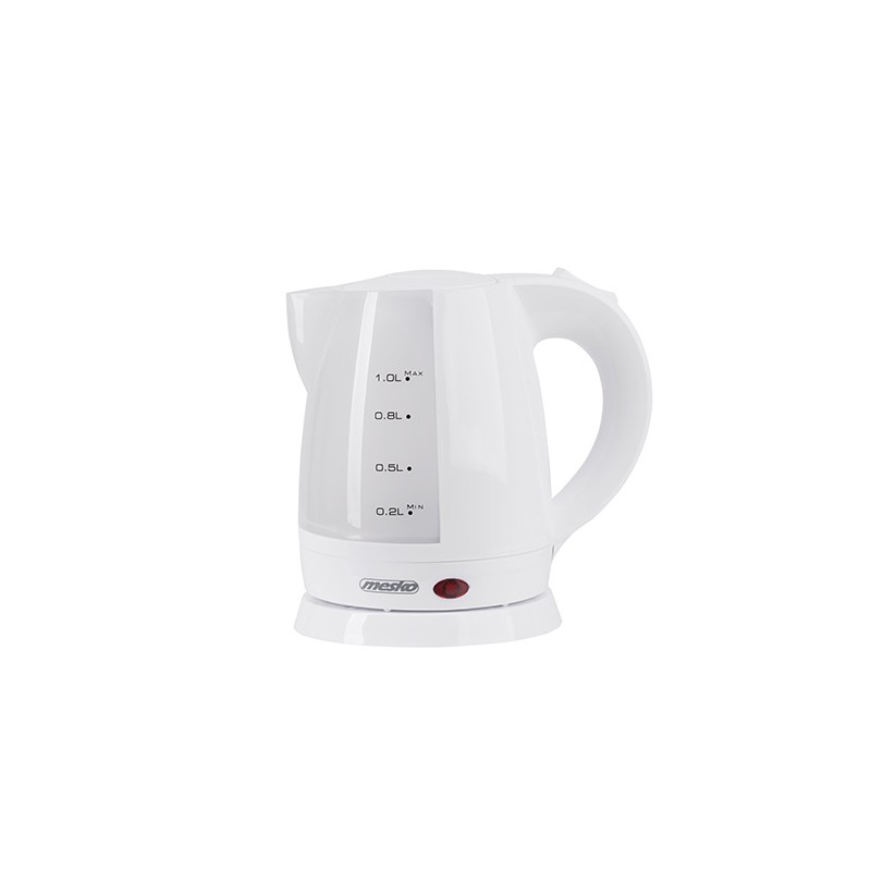 Mesko Kettle MS 1276 Standard 1600 W 1 L Plastic 360 rotational base White Mesko Kettle MS 1276 Standard 1600 W 1 L Plastic 360 rotational base White