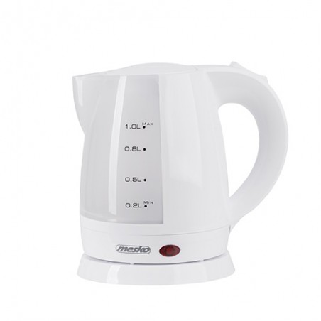 Mesko Kettle MS 1276 Standard 1600 W 1 L Plastic 360 rotational base White
