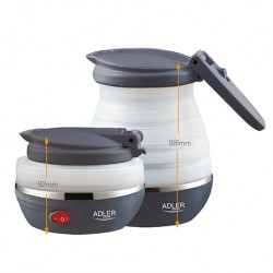 Adler Kettle AD 1279 Electric 750 W 0.6 L Silicon White